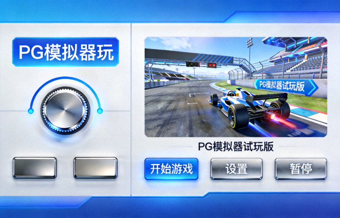 PG模拟器试玩界面操作面板及游戏画面展示