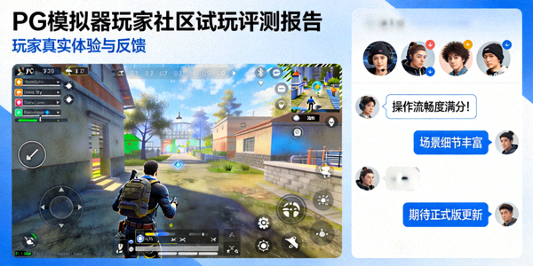 PG模拟器玩家社区试玩评测报告配图 - 展示游戏界面与社区讨论场景